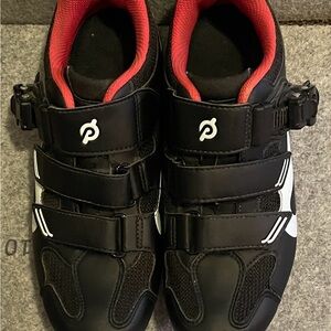 Peloton Black and Red Cycling Shoes